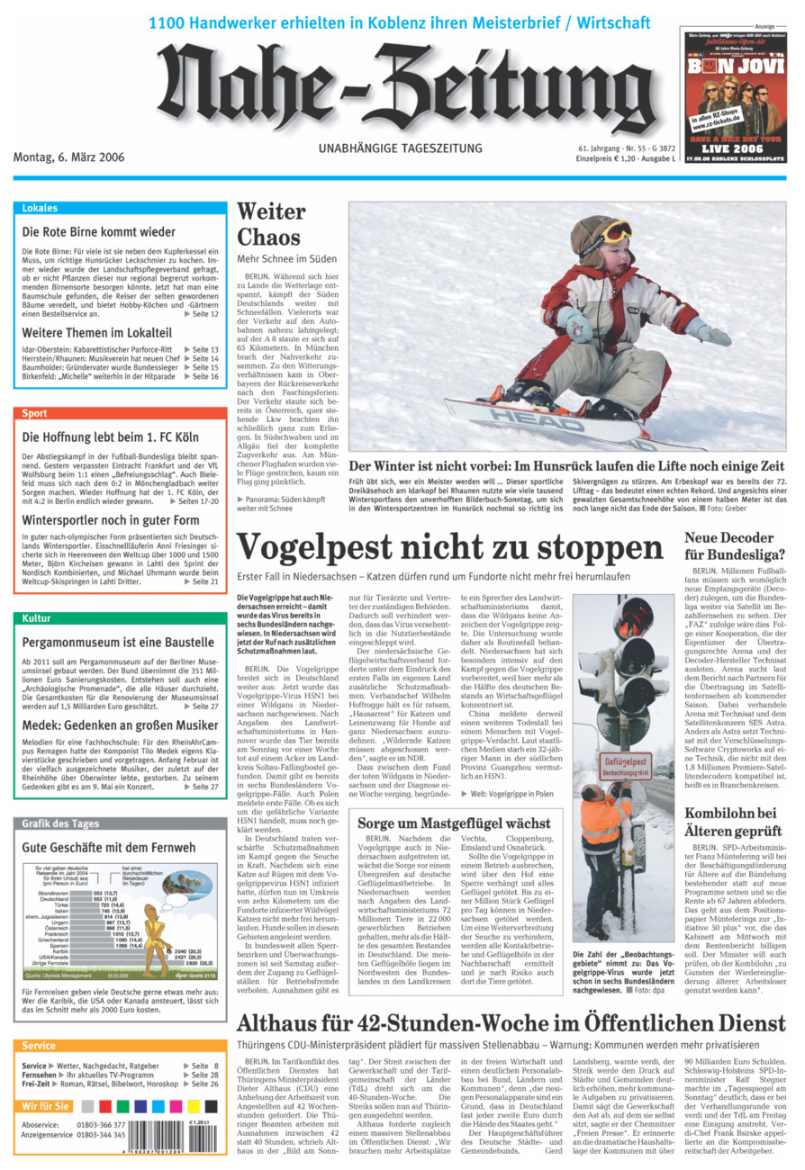Nahe-Zeitung vom Montag, 06.03.2006