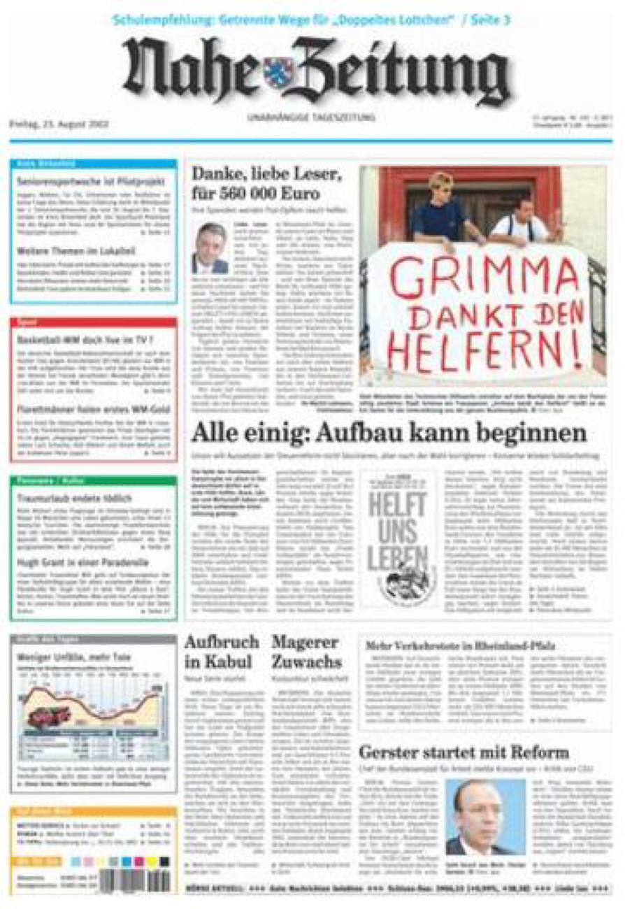 Nahe-Zeitung vom Freitag, 23.08.2002