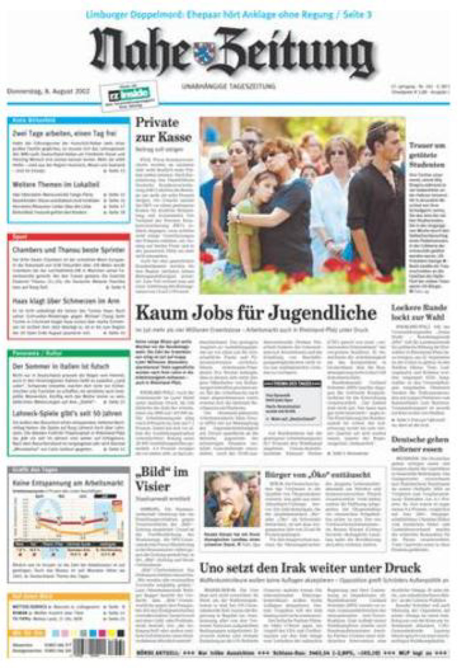 Nahe-Zeitung vom Donnerstag, 08.08.2002
