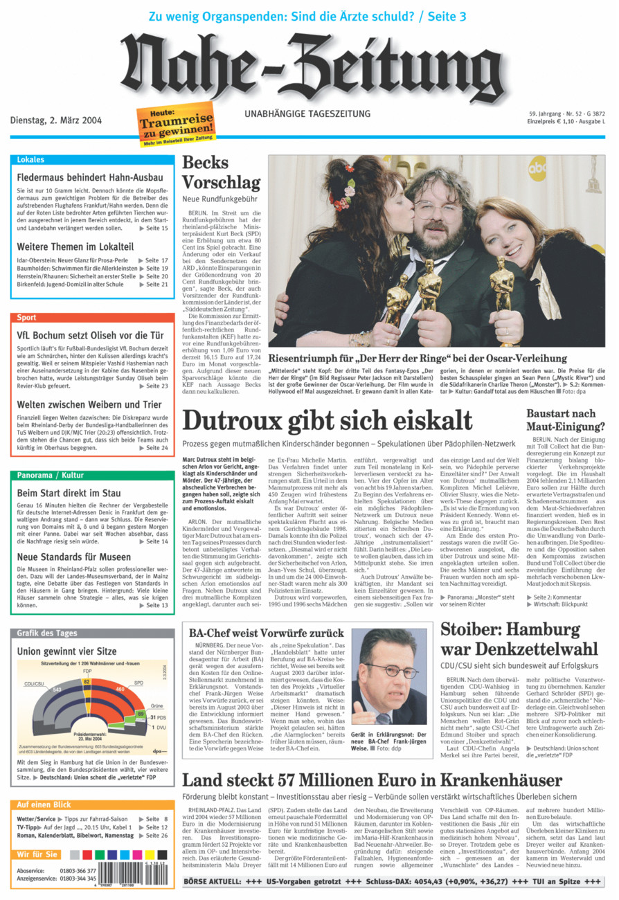 Nahe-Zeitung vom Dienstag, 02.03.2004