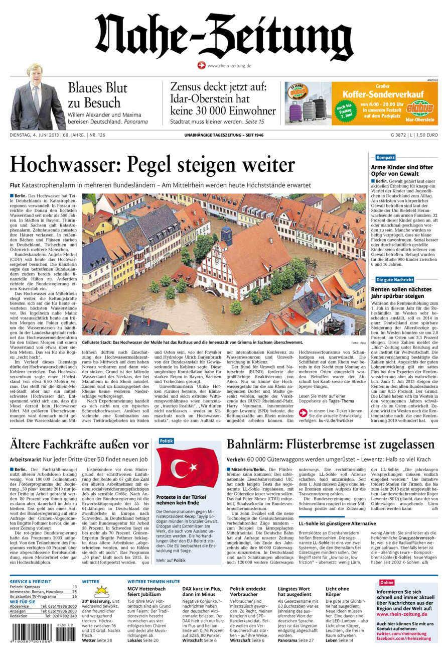 Nahe-Zeitung vom Dienstag, 04.06.2013