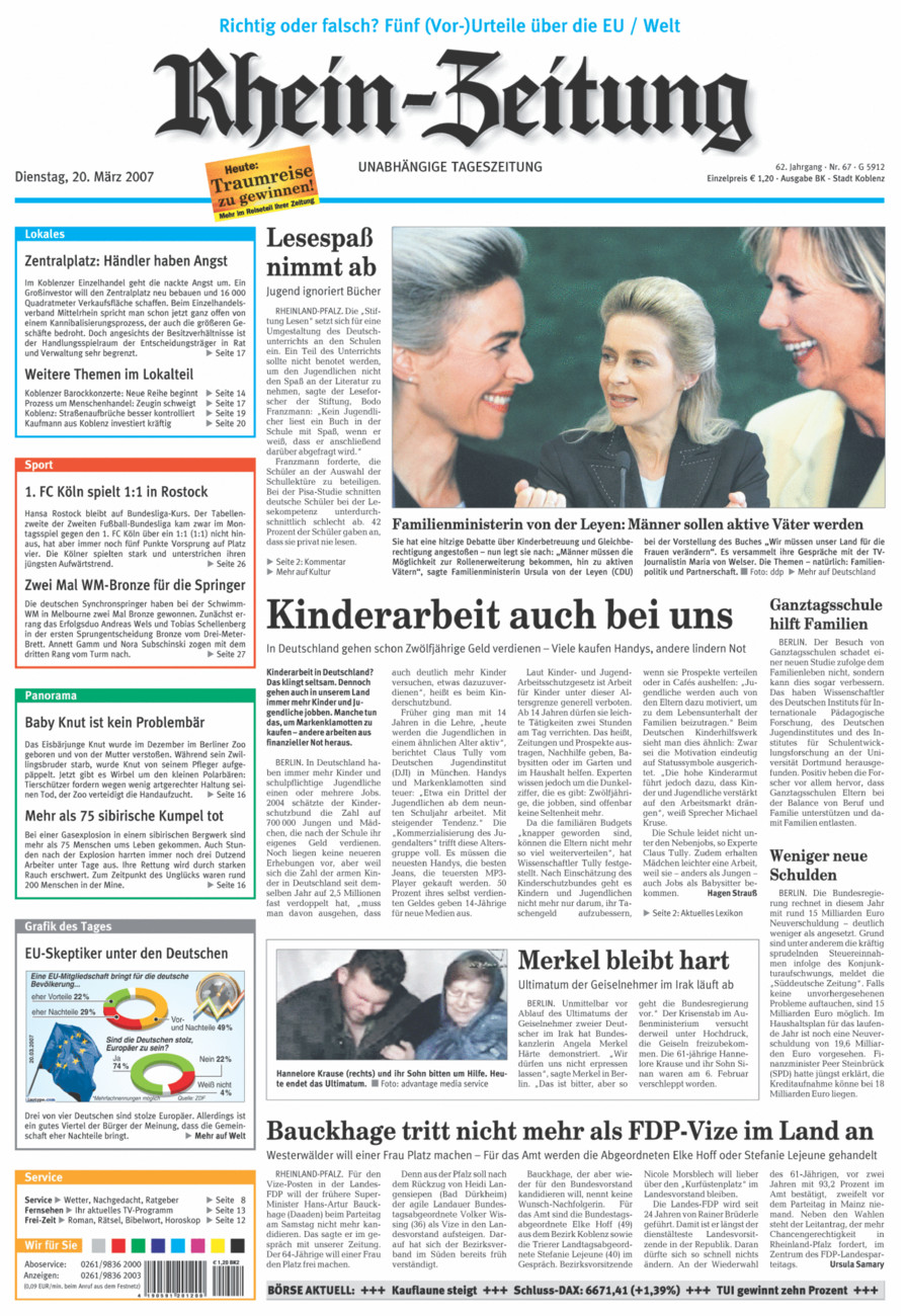 Rhein-Zeitung Koblenz & Region vom Dienstag, 20.03.2007