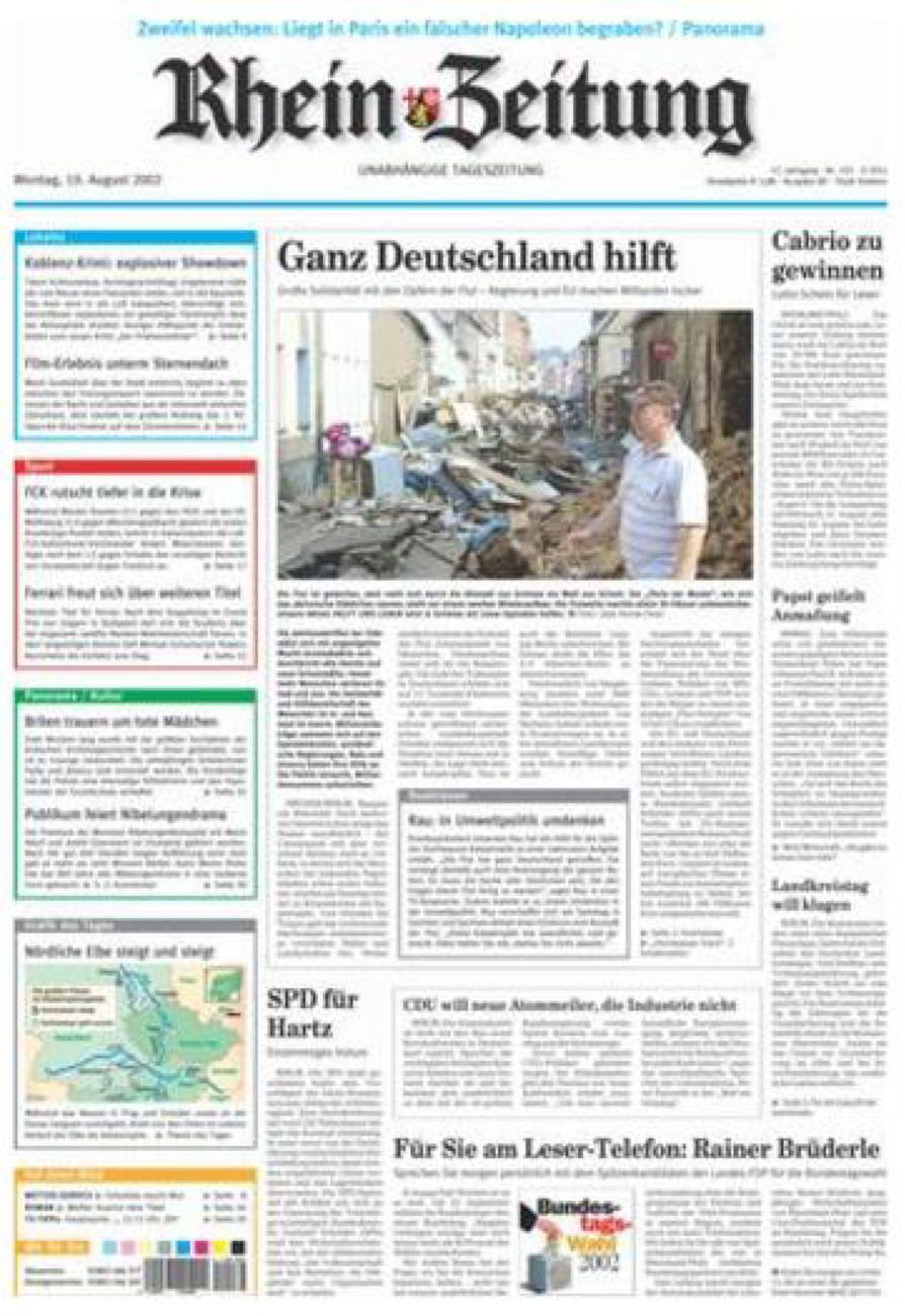 Rhein-Zeitung Koblenz & Region vom Montag, 19.08.2002
