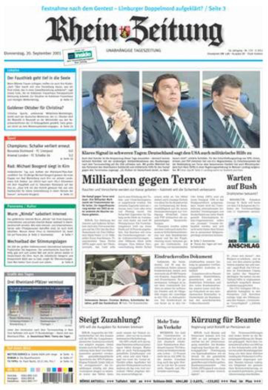 Rhein-Zeitung Koblenz & Region vom Donnerstag, 20.09.2001