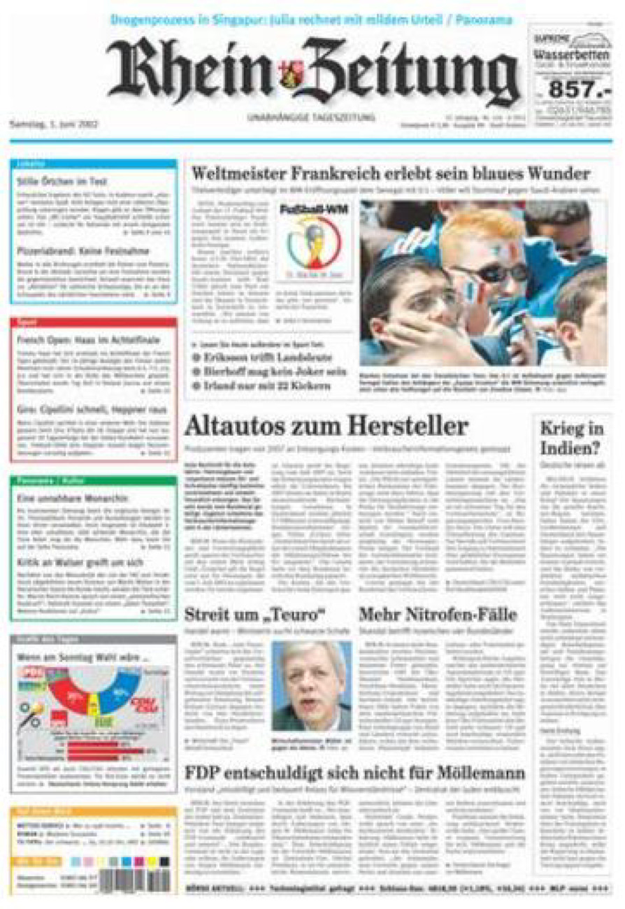 Rhein-Zeitung Koblenz & Region vom Samstag, 01.06.2002