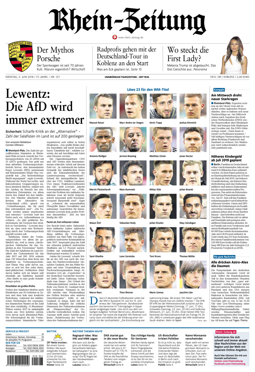 Rhein-Zeitung Koblenz & Region vom Dienstag, 05.06.2018