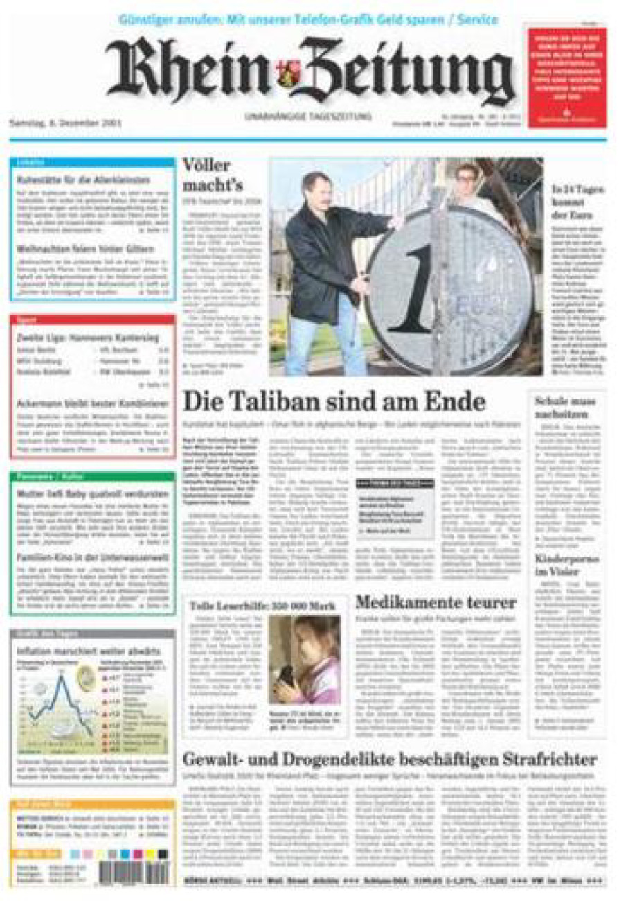 Rhein-Zeitung Koblenz & Region vom Samstag, 08.12.2001