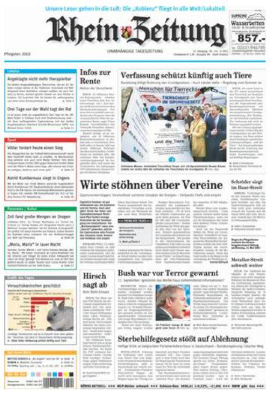 Rhein-Zeitung Koblenz & Region vom Samstag, 18.05.2002
