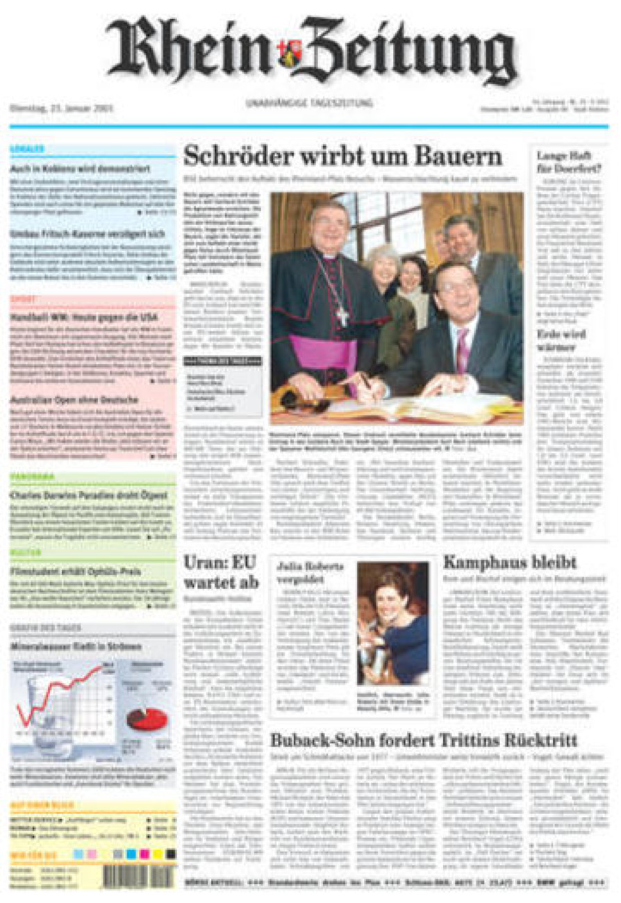 Rhein-Zeitung Koblenz & Region vom Dienstag, 23.01.2001