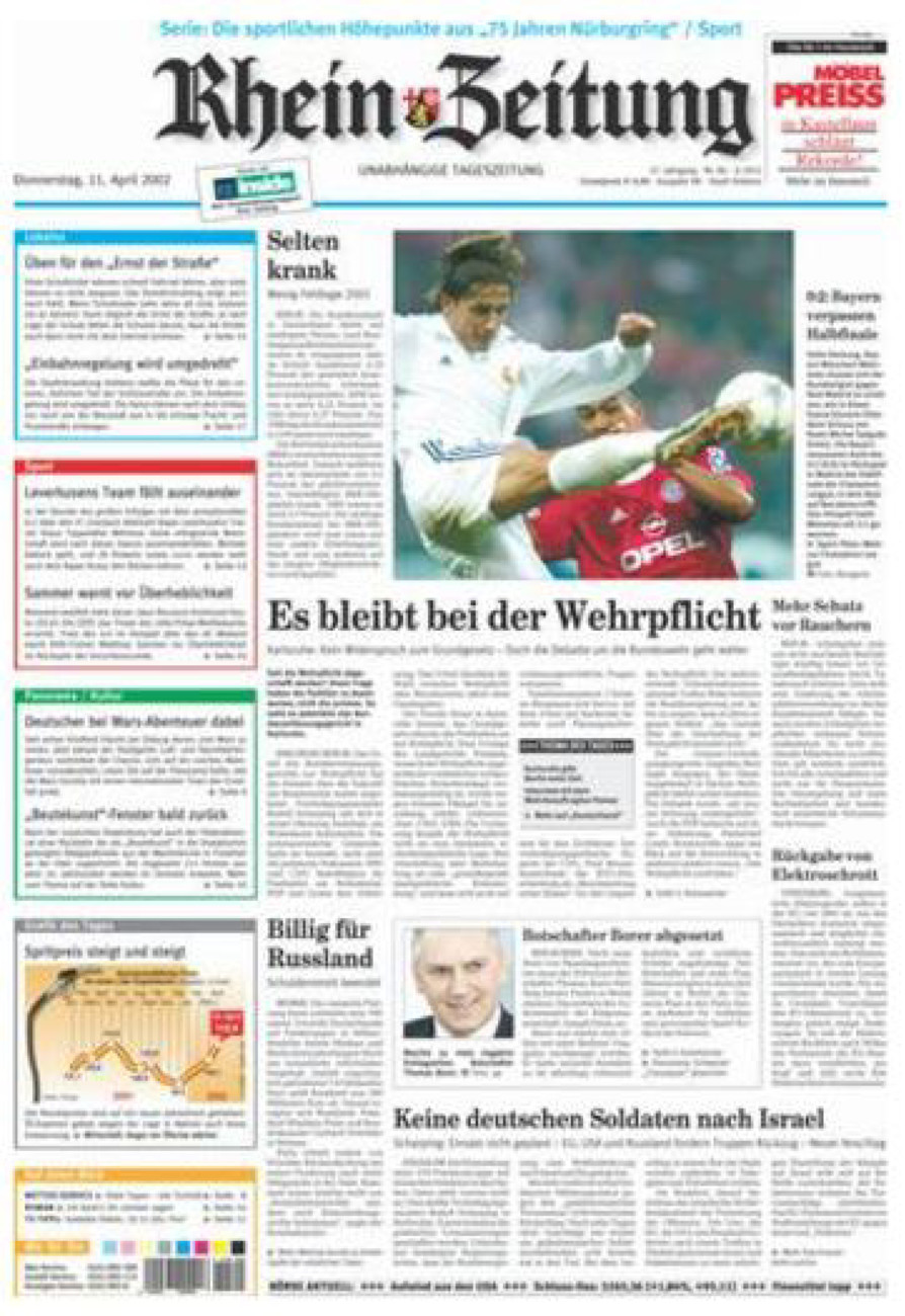 Rhein-Zeitung Koblenz & Region vom Donnerstag, 11.04.2002