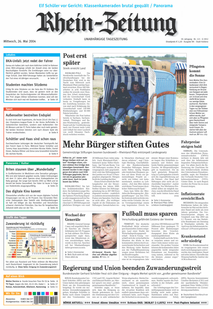 Rhein-Zeitung Koblenz & Region vom Mittwoch, 26.05.2004