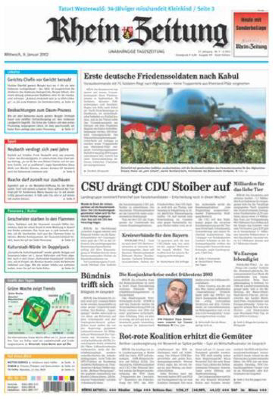 Rhein-Zeitung Koblenz & Region vom Mittwoch, 09.01.2002