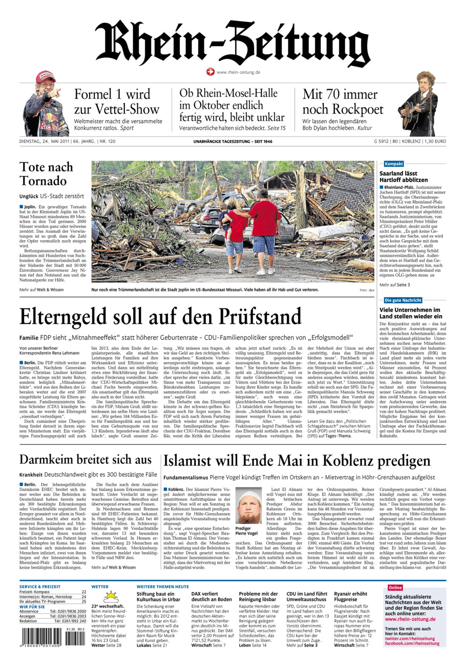 Rhein-Zeitung Koblenz & Region vom Dienstag, 24.05.2011