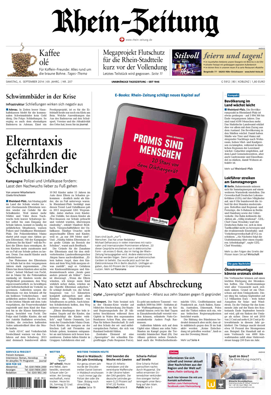 Rhein-Zeitung Koblenz & Region vom Samstag, 06.09.2014