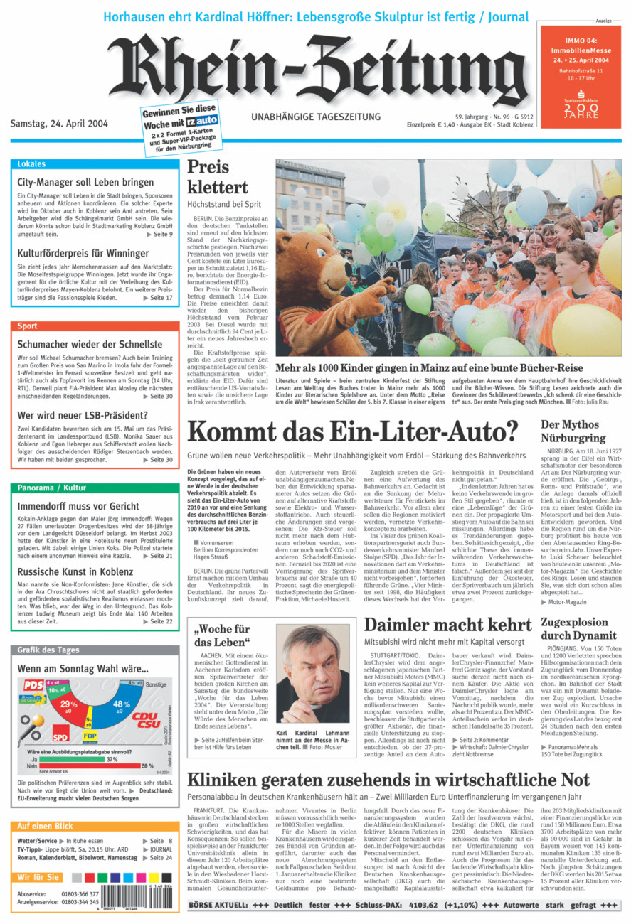 Rhein-Zeitung Koblenz & Region vom Samstag, 24.04.2004