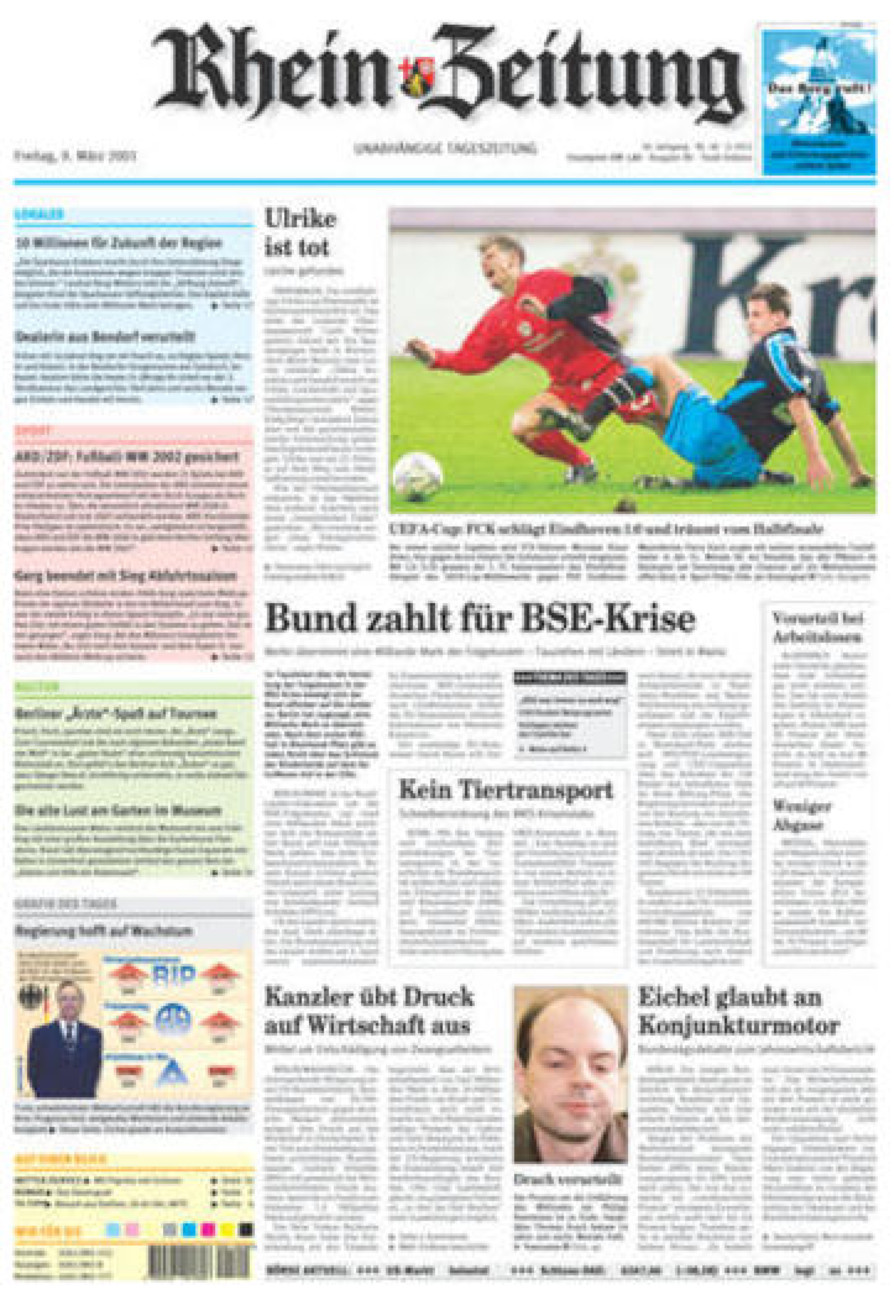 Rhein-Zeitung Koblenz & Region vom Freitag, 09.03.2001