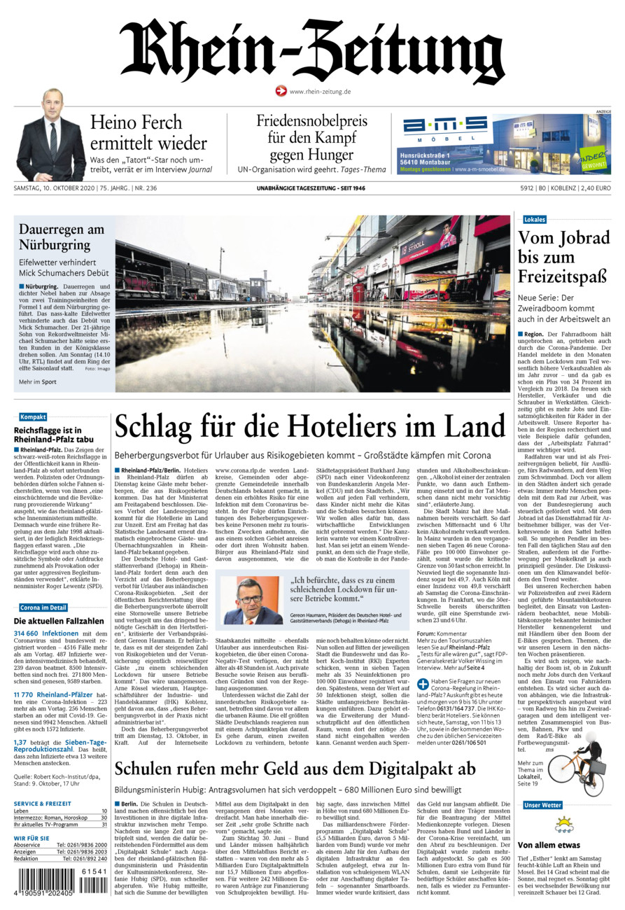 Rhein-Zeitung Koblenz & Region vom Samstag, 10.10.2020