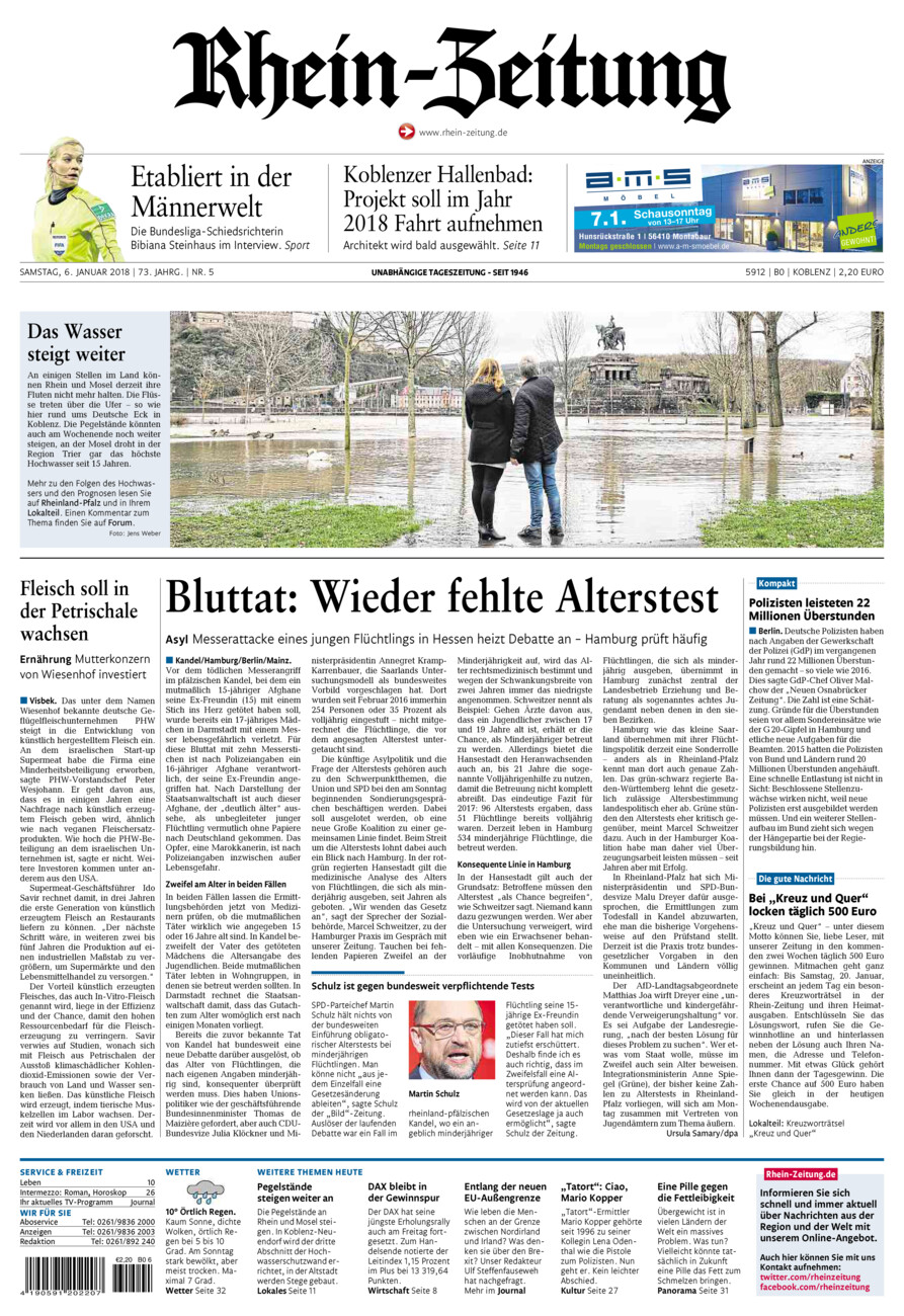Rhein-Zeitung Koblenz & Region vom Samstag, 06.01.2018