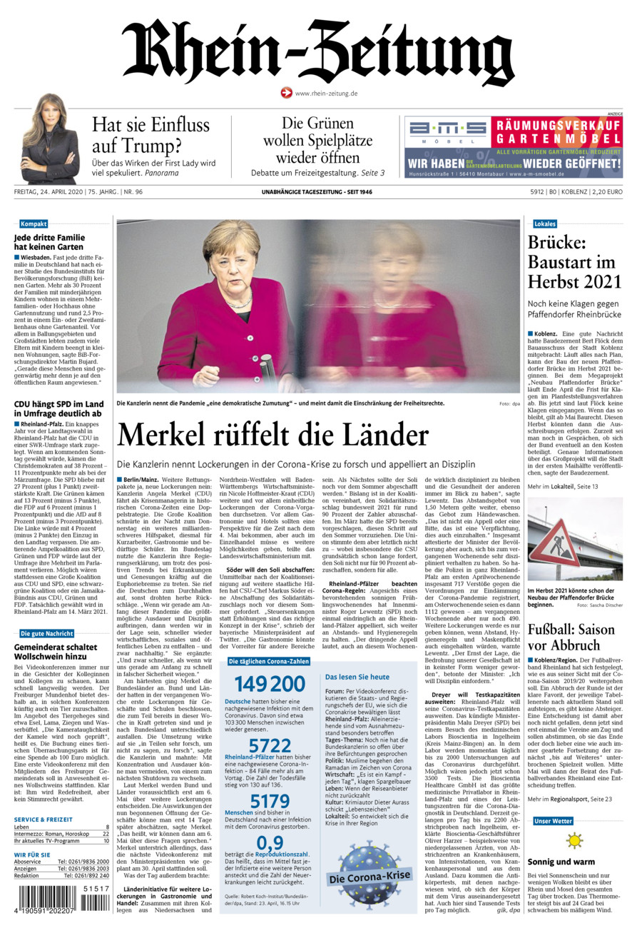 Rhein-Zeitung Koblenz & Region vom Freitag, 24.04.2020