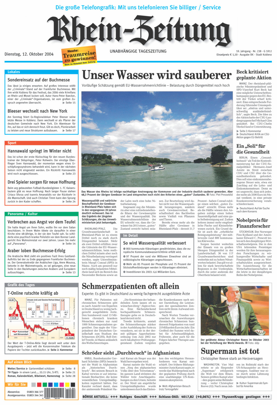 Rhein-Zeitung Koblenz & Region vom Dienstag, 12.10.2004