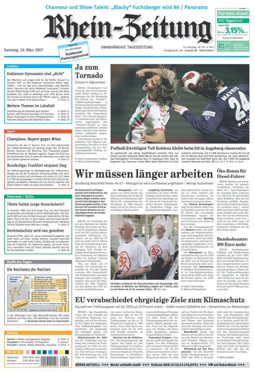 Rhein-Zeitung Koblenz & Region vom Samstag, 10.03.2007
