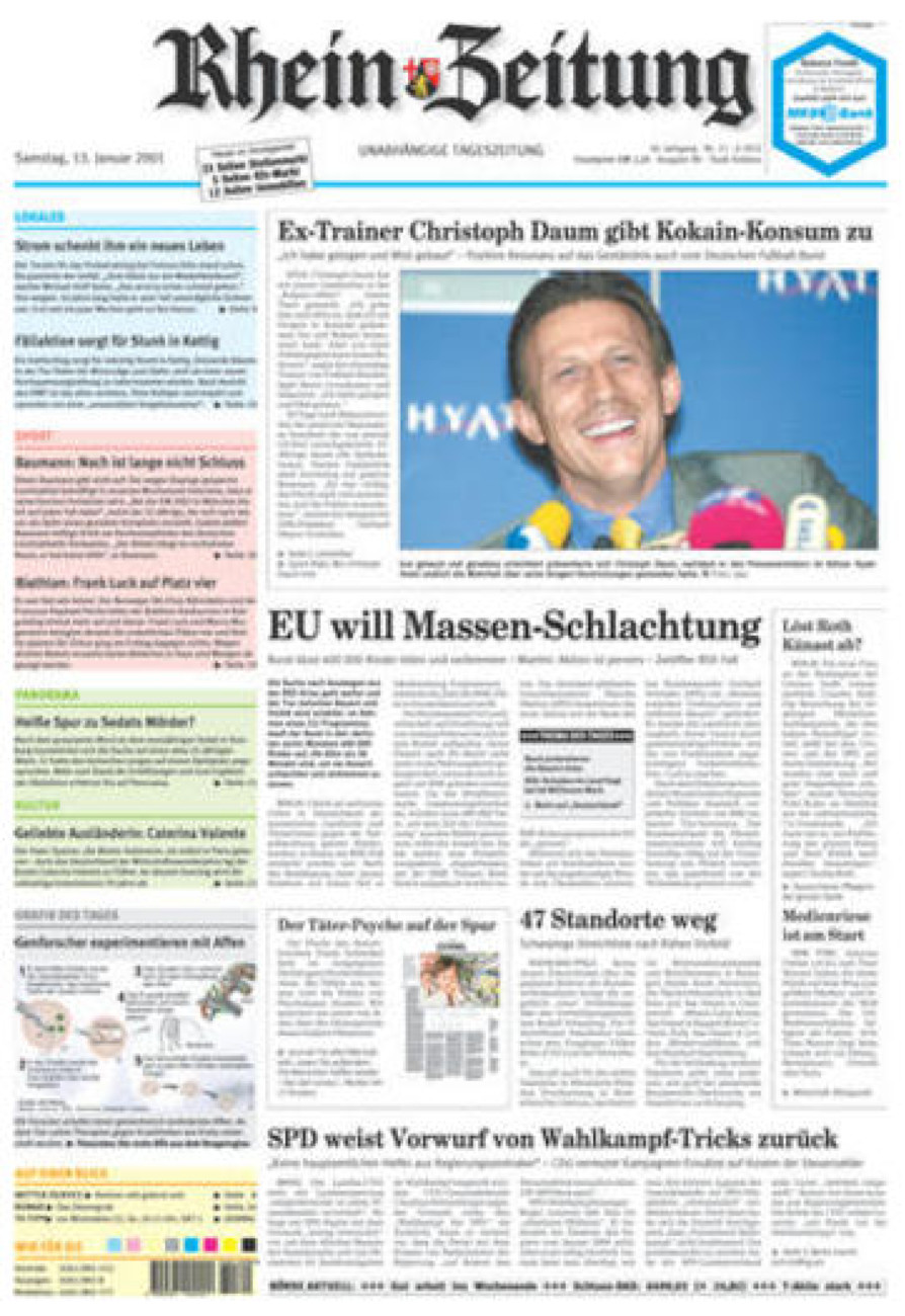 Rhein-Zeitung Koblenz & Region vom Samstag, 13.01.2001