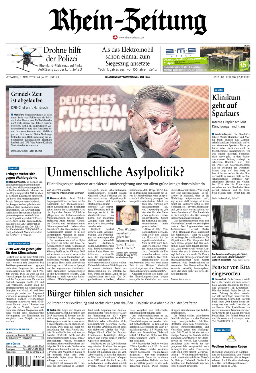 Rhein-Zeitung Koblenz & Region vom Mittwoch, 03.04.2019