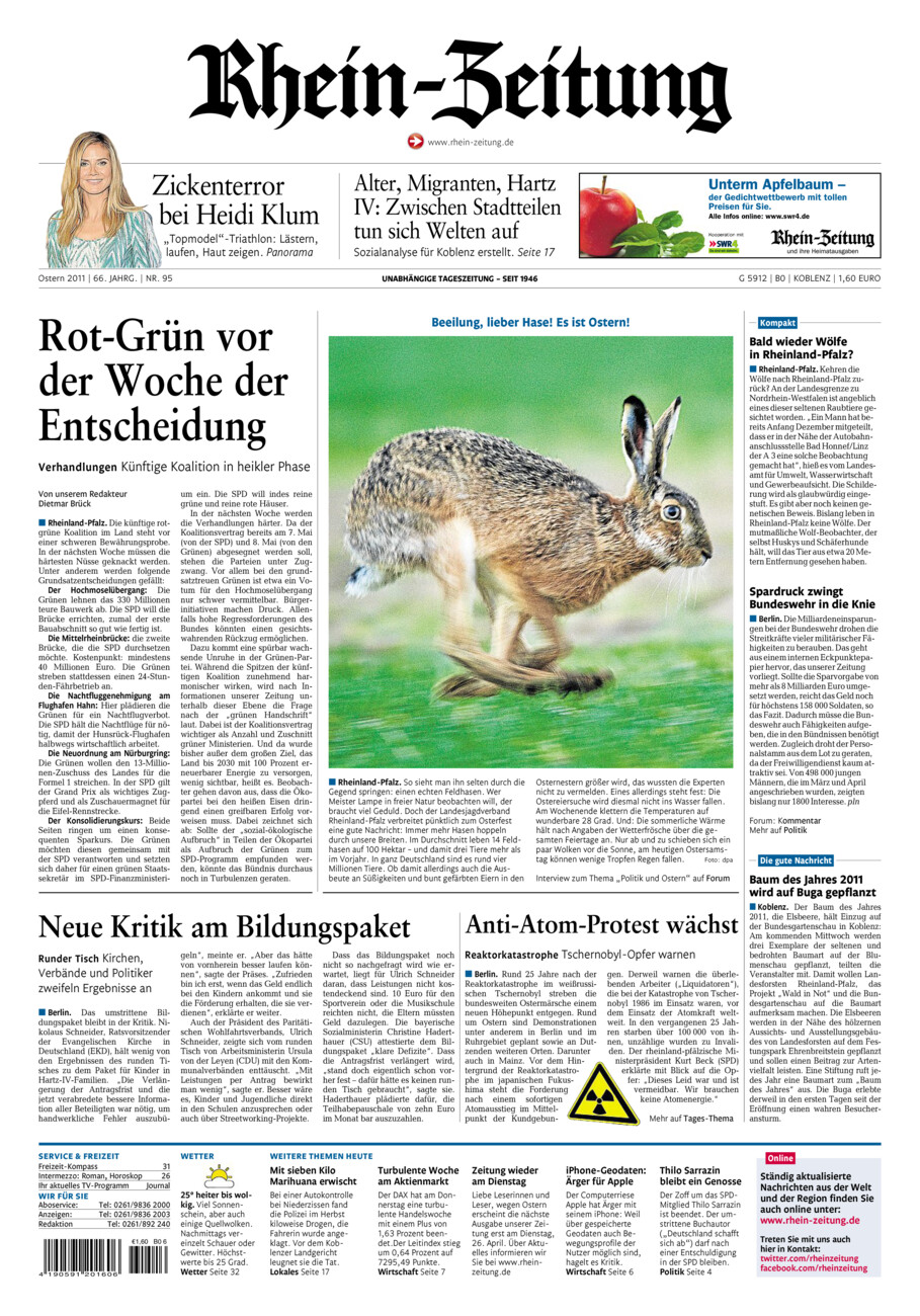 Rhein-Zeitung Koblenz & Region vom Samstag, 23.04.2011