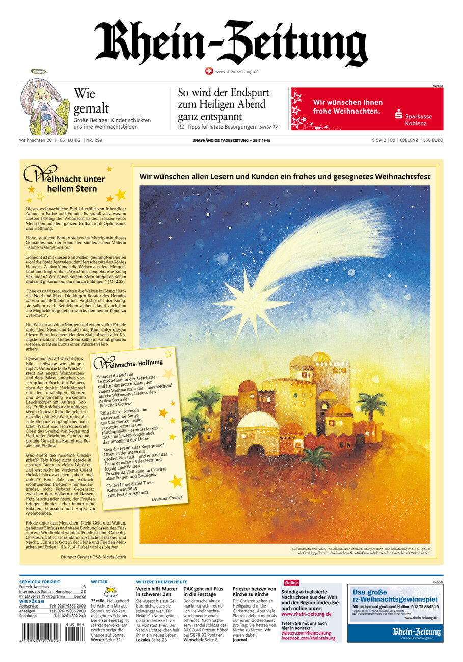 Rhein-Zeitung Koblenz & Region vom Samstag, 24.12.2011