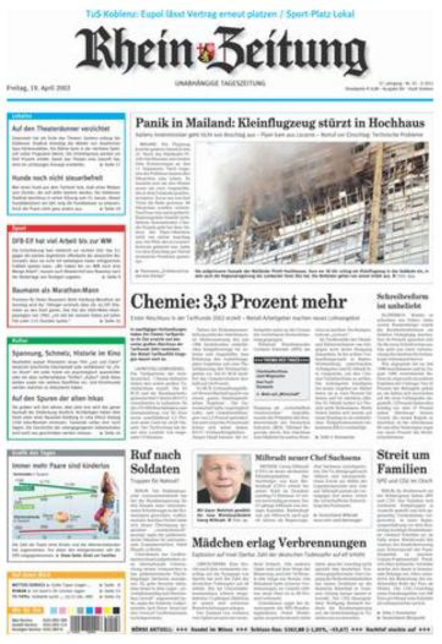 Rhein-Zeitung Koblenz & Region vom Freitag, 19.04.2002