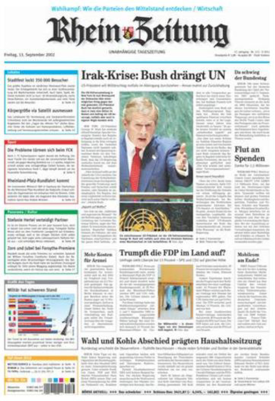 Rhein-Zeitung Koblenz & Region vom Freitag, 13.09.2002