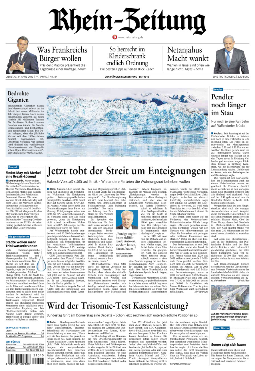 Rhein-Zeitung Koblenz & Region vom Dienstag, 09.04.2019