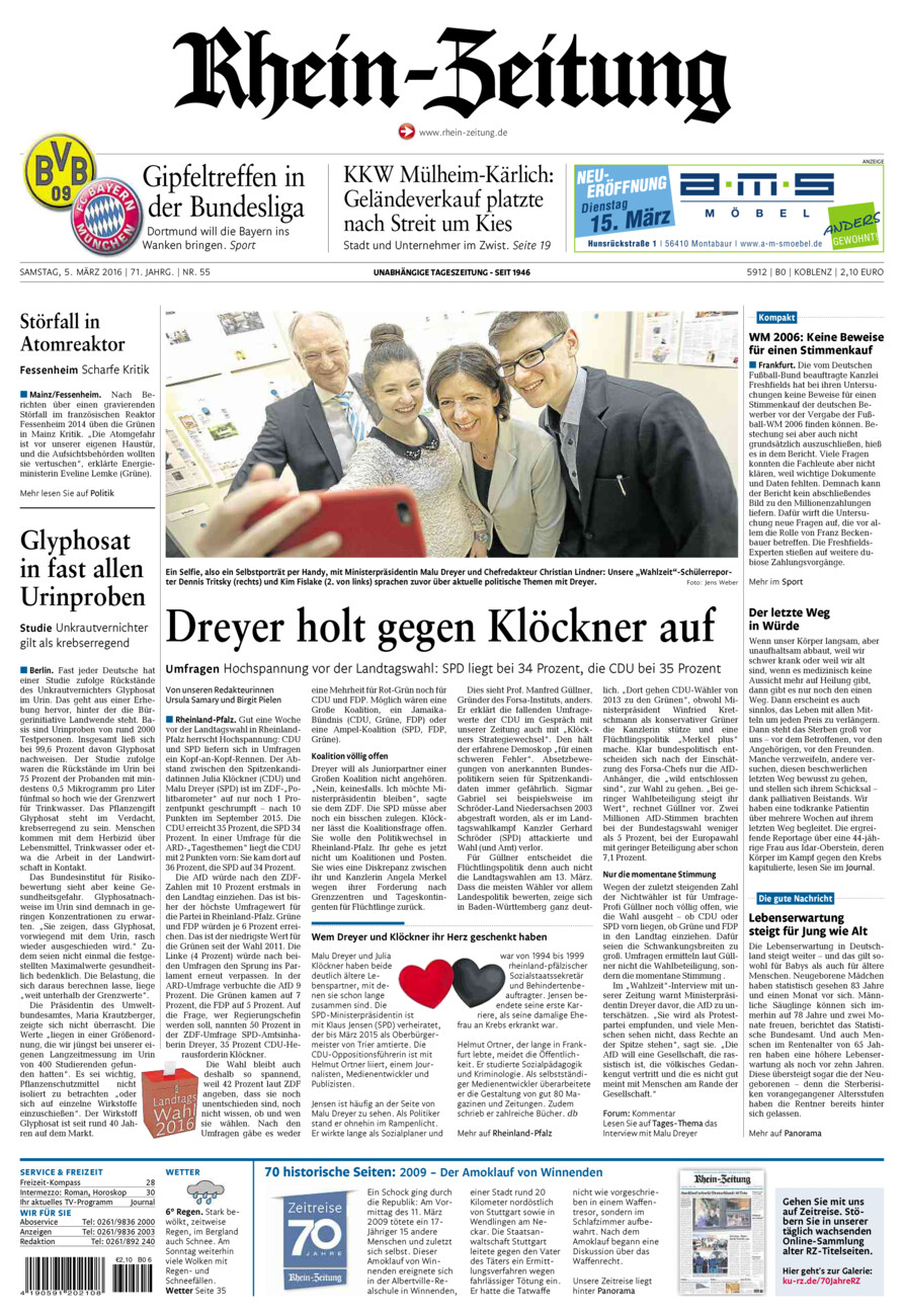 Rhein-Zeitung Koblenz & Region vom Samstag, 05.03.2016