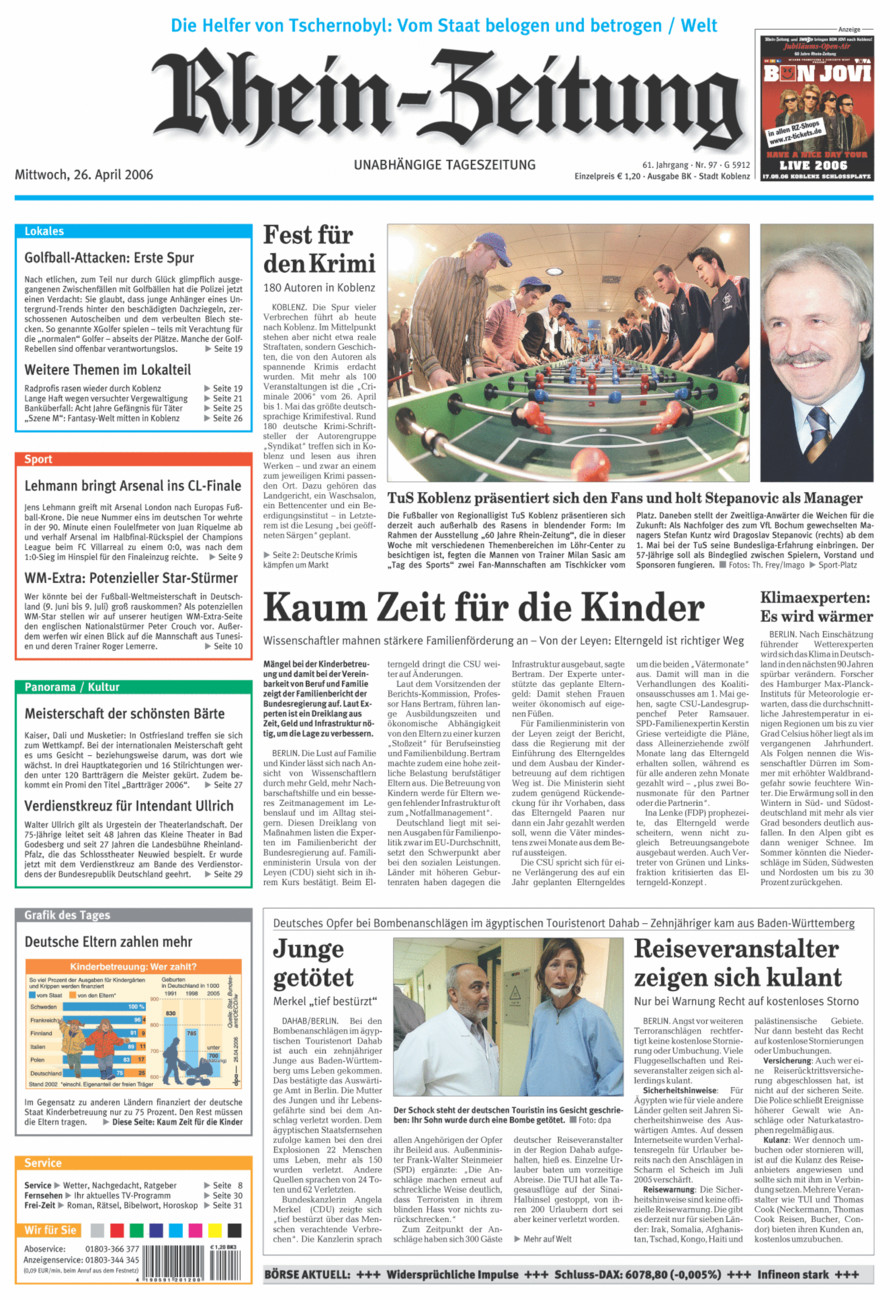 Rhein-Zeitung Koblenz & Region vom Mittwoch, 26.04.2006