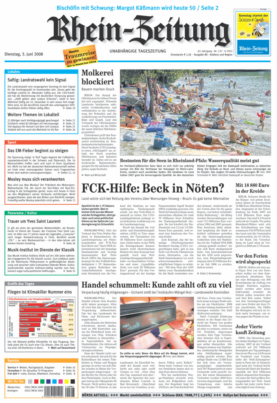 Rhein-Zeitung Koblenz & Region vom Dienstag, 03.06.2008