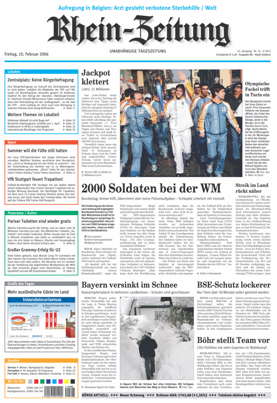 Rhein-Zeitung Koblenz & Region vom Freitag, 10.02.2006