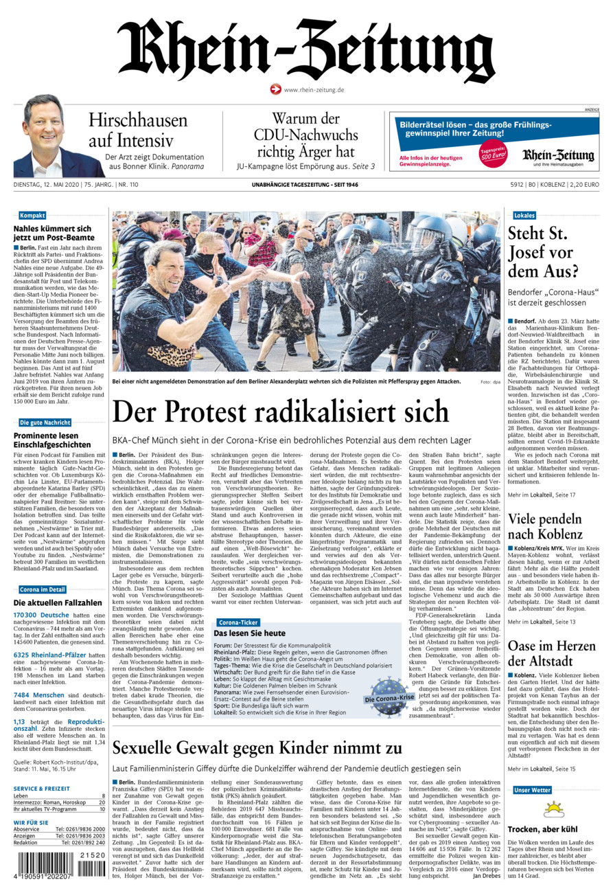 Rhein-Zeitung Koblenz & Region vom Dienstag, 12.05.2020