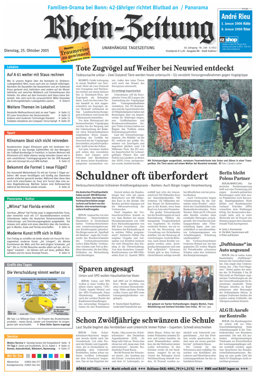Rhein-Zeitung Koblenz & Region vom Dienstag, 25.10.2005