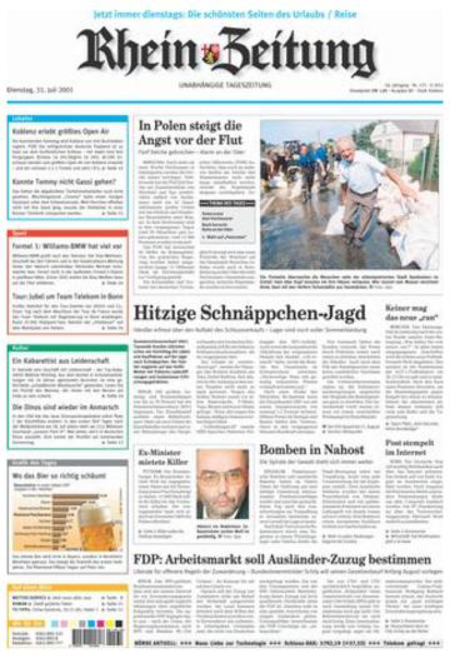 Rhein-Zeitung Koblenz & Region vom Dienstag, 31.07.2001