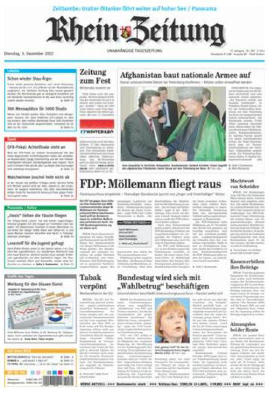 Rhein-Zeitung Koblenz & Region vom Dienstag, 03.12.2002