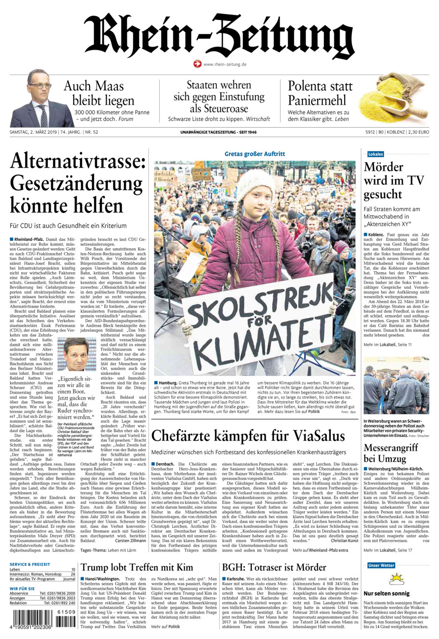 Rhein-Zeitung Koblenz & Region vom Samstag, 02.03.2019