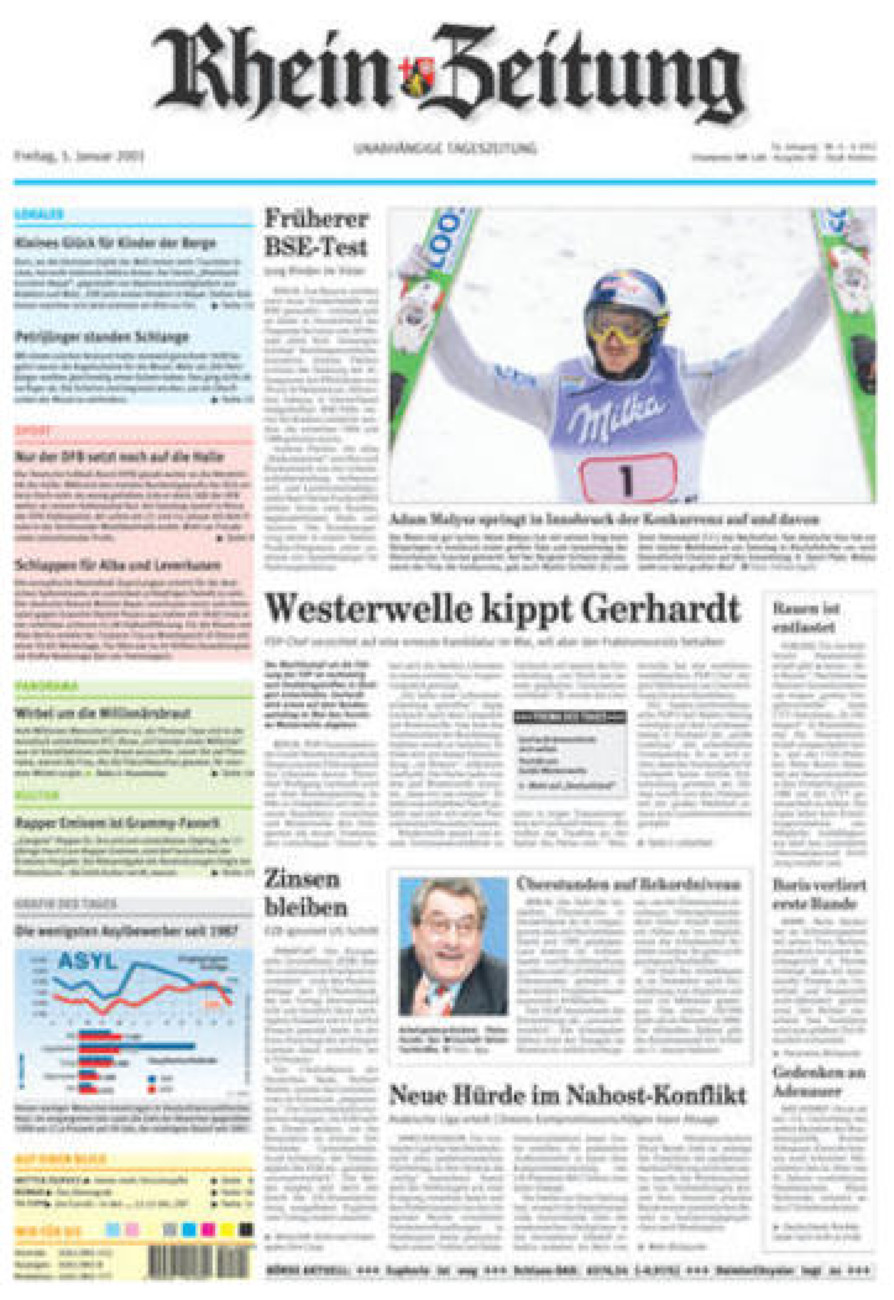 Rhein-Zeitung Koblenz & Region vom Freitag, 05.01.2001
