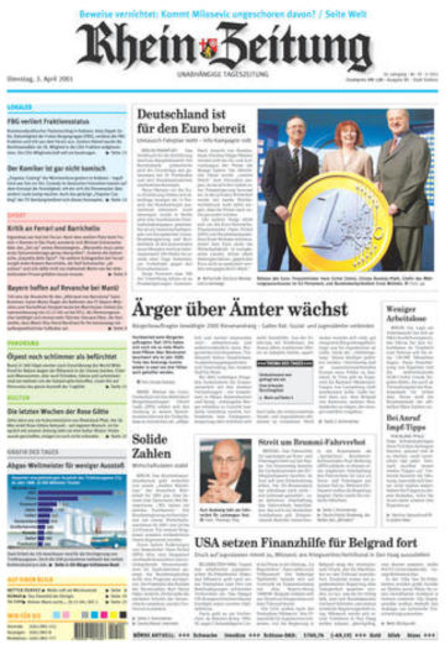 Rhein-Zeitung Koblenz & Region vom Dienstag, 03.04.2001