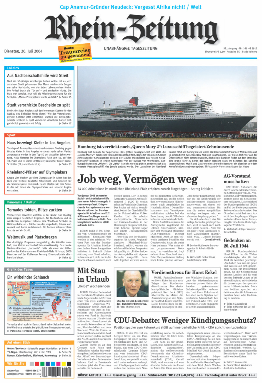 Rhein-Zeitung Koblenz & Region vom Dienstag, 20.07.2004
