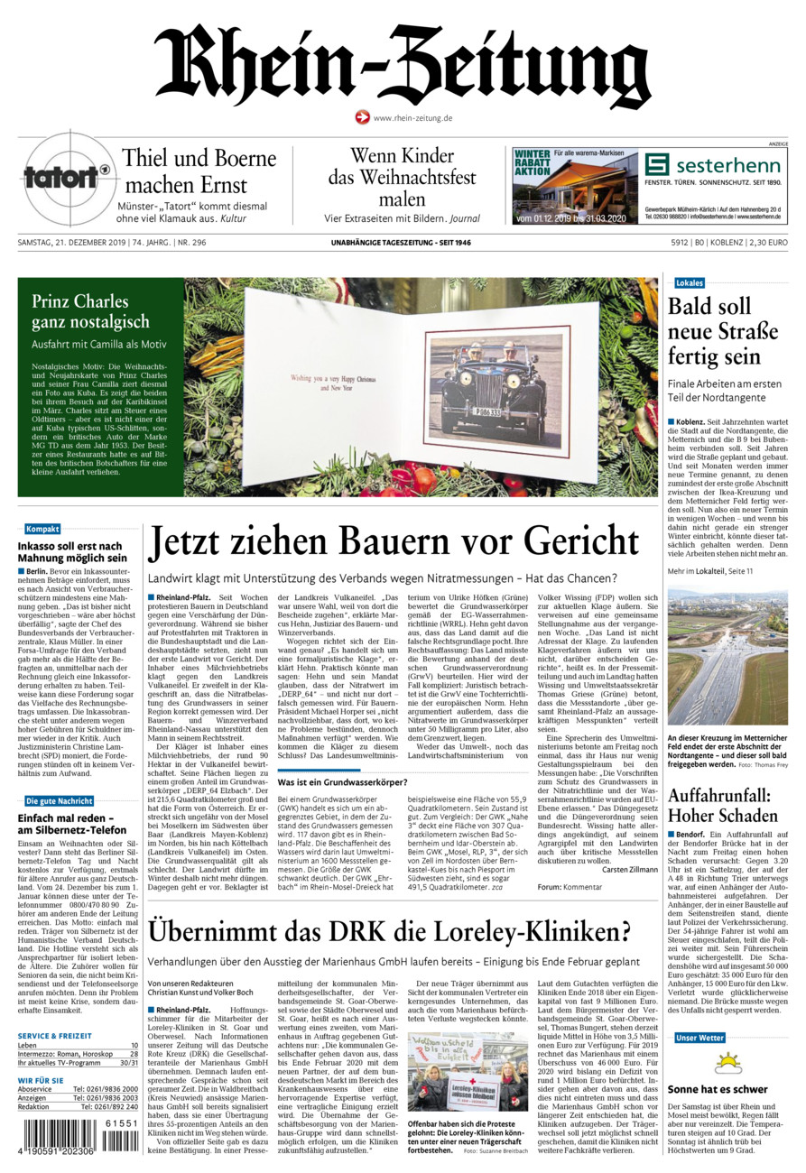 Rhein-Zeitung Koblenz & Region vom Samstag, 21.12.2019