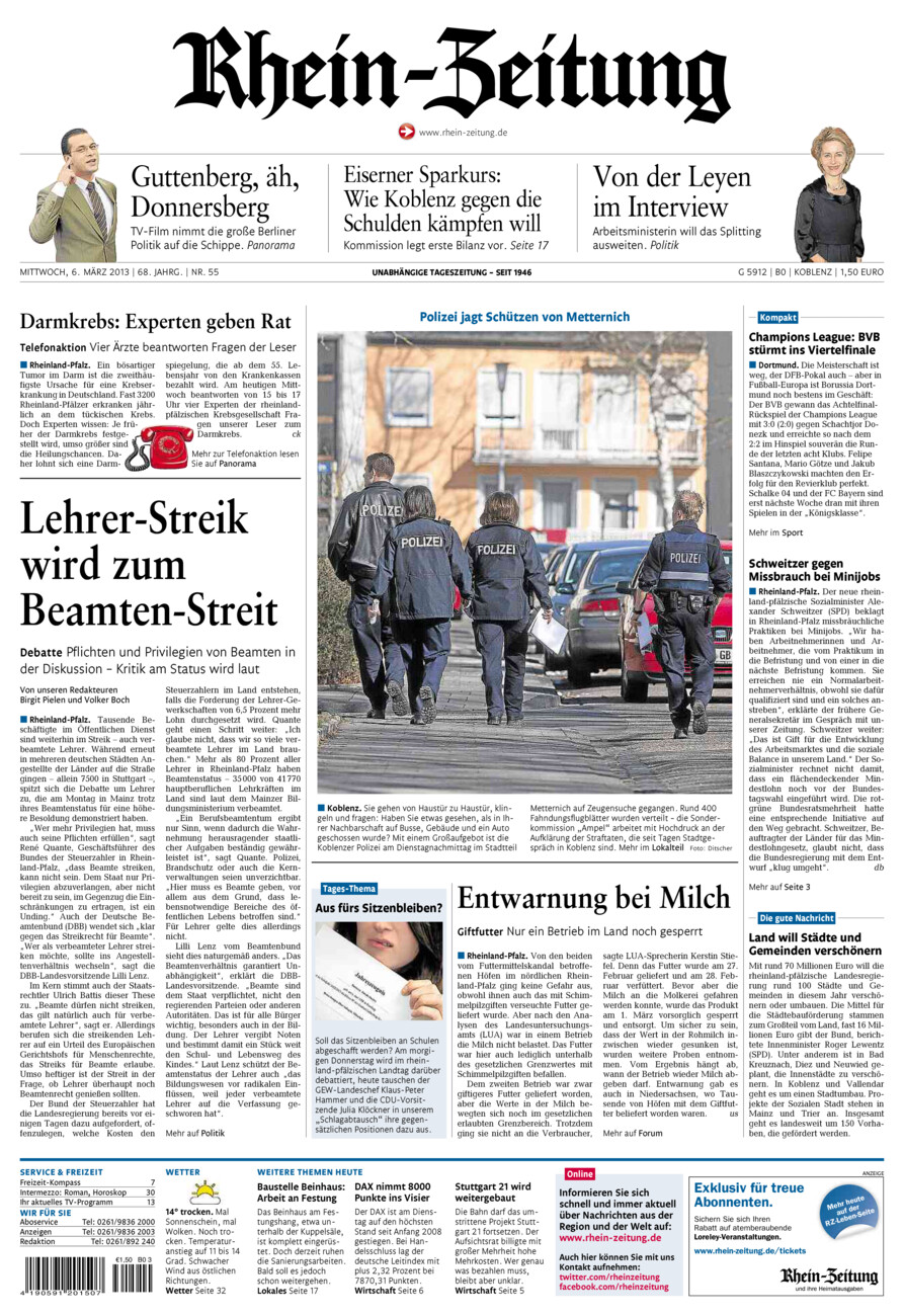 Rhein-Zeitung Koblenz & Region vom Mittwoch, 06.03.2013