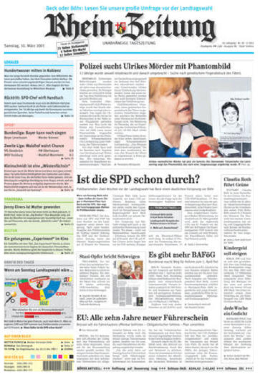 Rhein-Zeitung Koblenz & Region vom Samstag, 10.03.2001