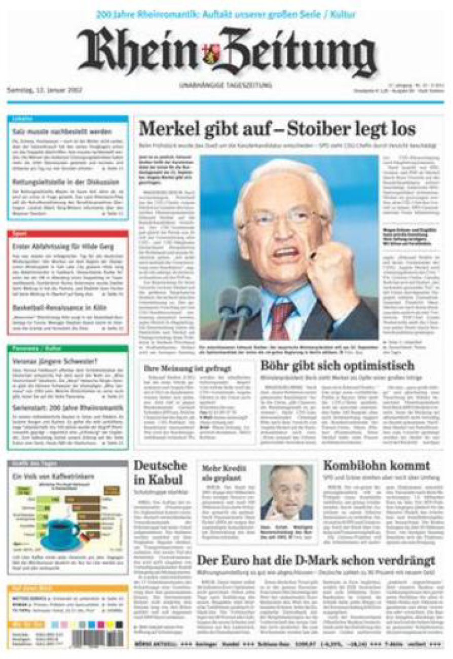 Rhein-Zeitung Koblenz & Region vom Samstag, 12.01.2002