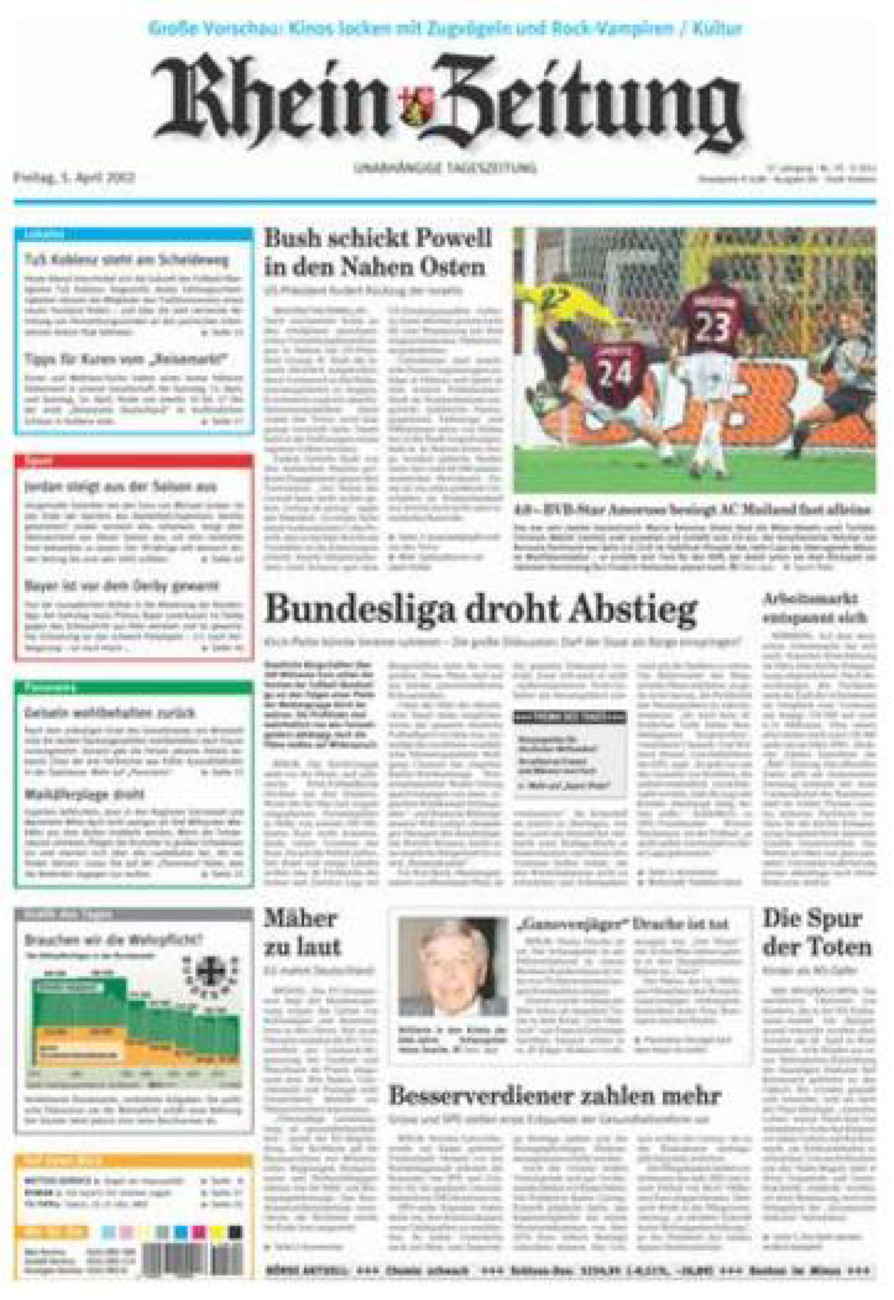 Rhein-Zeitung Koblenz & Region vom Freitag, 05.04.2002