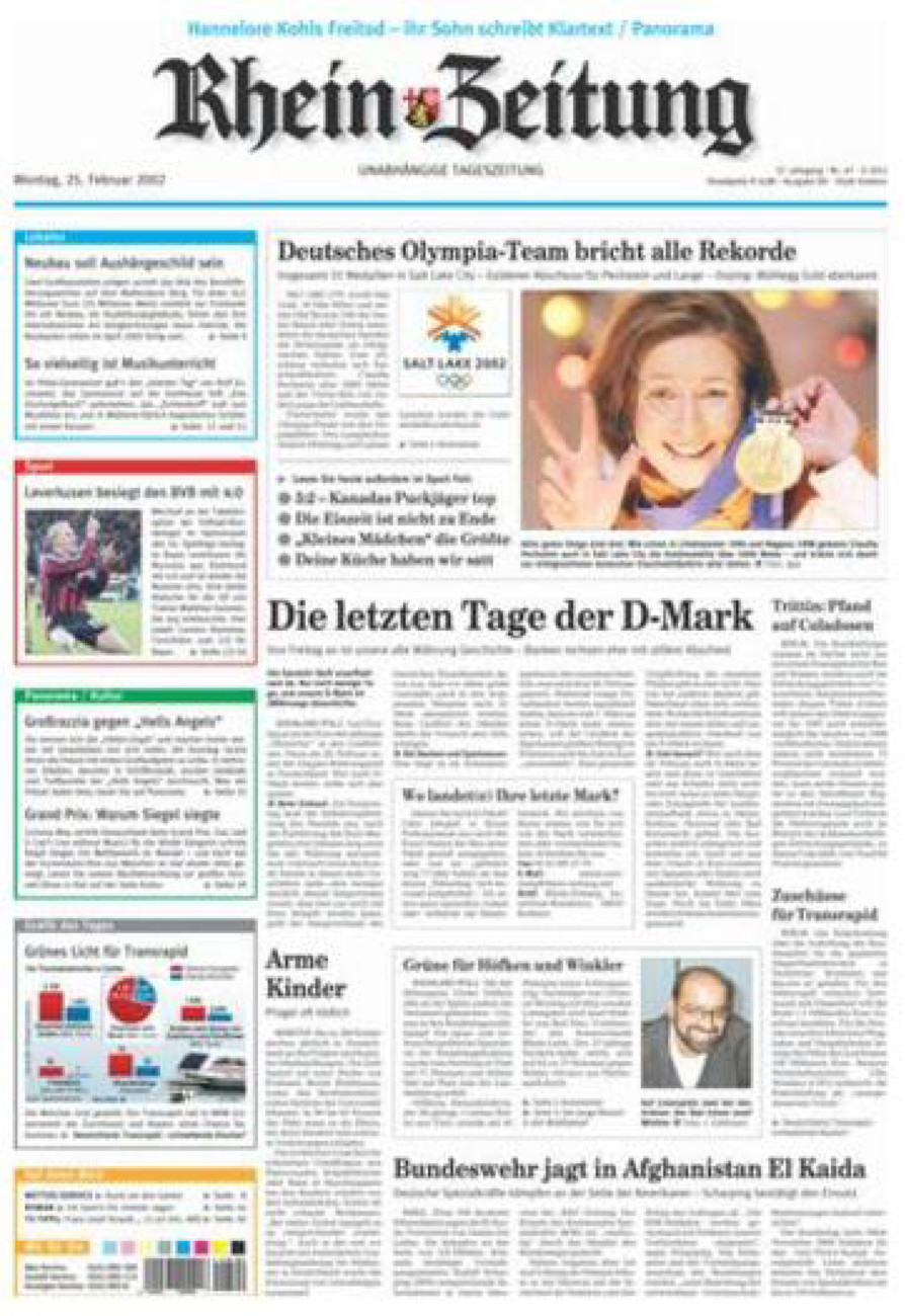 Rhein-Zeitung Koblenz & Region vom Montag, 25.02.2002
